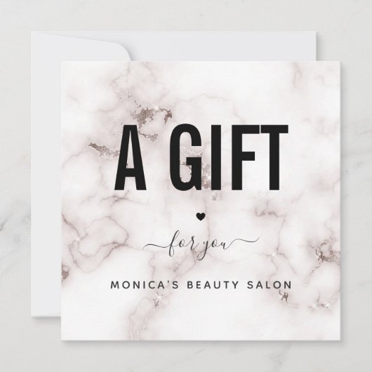 グラムシャンパンマーブルエレガント美しいサロンロゴ (正面)