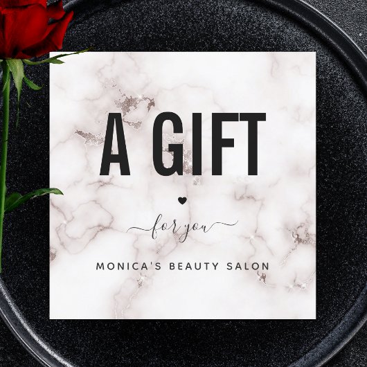 グラムシャンパンマーブルエレガント美しいサロンロゴ