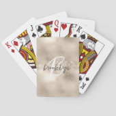 グラムシャンパン金ゴールドトレンディースクリプトモノグラム トランプ (裏面)