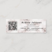 グラムシャンパーニュ大理石インスタ後を追グラムQRコード スキニー名刺 (裏面)