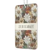 グラムシャンパーニュ金ゴールド赤白い花 カーエアーフレッシュナー (左)