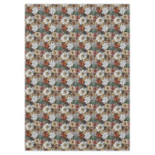 グラムシャンパーニュ金ゴールド赤白い花 テーブルクロス (正面)