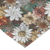 グラムシャンパーニュ金ゴールド赤白い花 テーブルクロス (アングル)