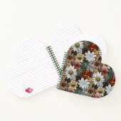 グラムシャンパーニュ金ゴールド赤白い花 ノートブック (内部)