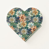 グラムシャンパーニュ金ゴールド赤白い花 ノートブック (裏面)