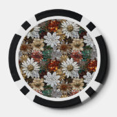 グラムシャンパーニュ金ゴールド赤白い花 ポーカーチップ (裏面)