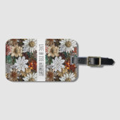 グラムシャンパーニュ金ゴールド赤白い花 ラゲッジタグ (正面横)