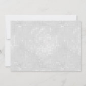 グラムシルバーおよびティール（緑がかった色）ガウンキンセニェラ招待状 招待状 (裏面)