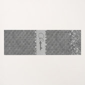 グラムシルバーきらびやかなダイヤきらきら光るモンド ヨガマット (裏面(横))