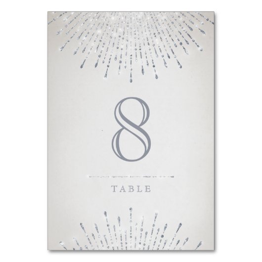 グラムシルバーアートデコヴィンテージウェディングテーブルカード テーブルナンバー (裏面)