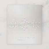 グラムシルバーアートデコヴィンテージウェディング座席表 プレイスカード (外部開封)