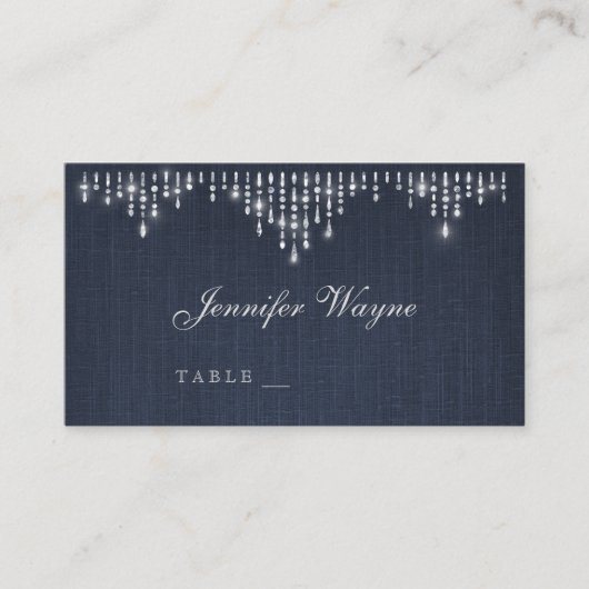 グラムシルバーアートデコヴィンテージウェディング座席表 プレイスカード (正面)