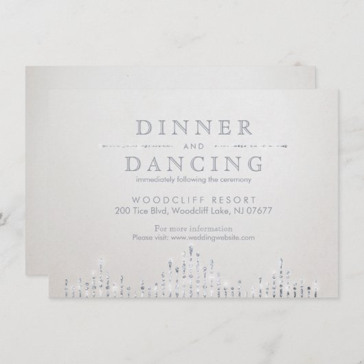 グラムシルバーアートデコヴィンテージウェディング披露宴 エンクロージャーカード (正面/裏面)