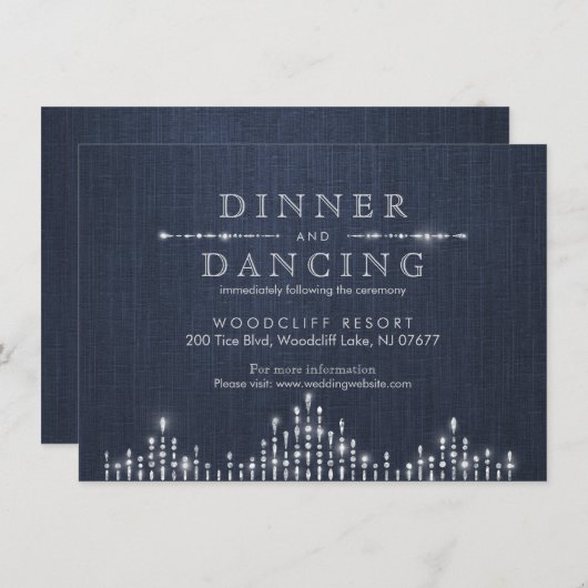 グラムシルバーアートデコヴィンテージウェディング披露宴 エンクロージャーカード (正面/裏面)