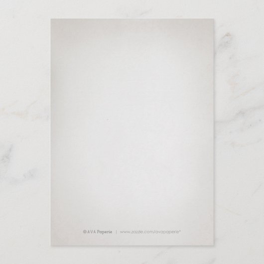 グラムシルバーアートデコヴィンテージウェディング詳細カード エンクロージャーカード (裏面)