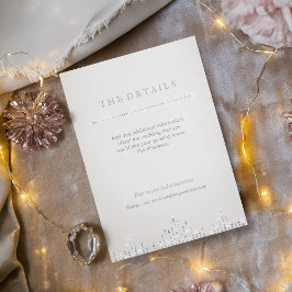 グラムシルバーアートデコヴィンテージウェディング詳細カード エンクロージャーカード