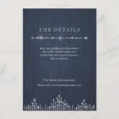 グラムシルバーアートデコヴィンテージウェディング詳細カード エンクロージャーカード (正面)