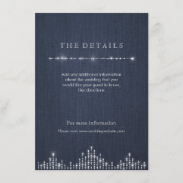 グラムシルバーアートデコヴィンテージウェディング詳細カード エンクロージャーカード