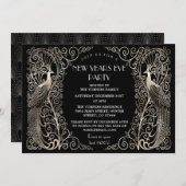 グラムシルバーアールデコピーコックス大晦日 招待状 (正面/裏面)