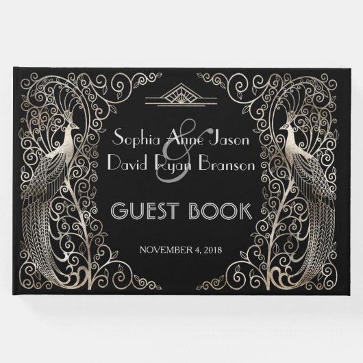 グラムシルバーアールデコ結婚ピークス ゲストブック (正面)