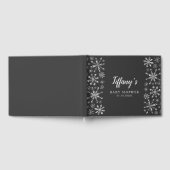 グラムシルバーウィンターワンダーランドベビーシャワー ゲストブック (全面)