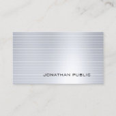 グラムシルバーエレガントモダンカッコいいプロフェッショナルプレーン 名刺 (正面)