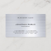 グラムシルバーエレガントモダンカッコいいプロフェッショナルプレーン 名刺 (裏面)