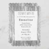 グラムシルバーグリズスパークルストライプズ 招待状 (正面/裏面)
