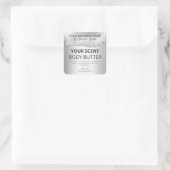 グラムシルバーグリッターアゲート製品事業ラベル スクエアシール (バッグ)