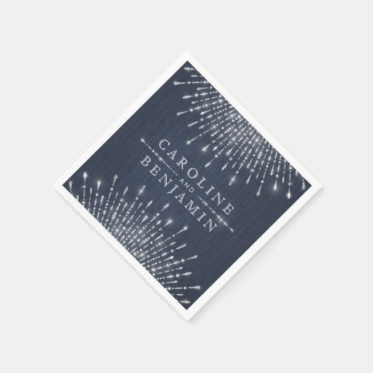 グラムシルバーグリッターデコヴィンテージウェディングモノグラム スタンダードカクテルナプキン (角)