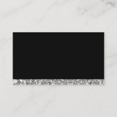 グラムシルバーグリッタードッグポープリントペットグルーミング 名刺 (裏面)