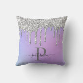 グラムシルバーグリッタードリップスモノグラムエレガント クッション (裏面)