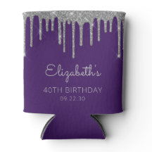 グラムシルバーグリッタードリップパープル40歳の誕生日