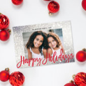 グラムシルバーグリッターハッピーホリデイズスクリプト1写真 シーズンカード