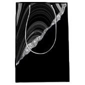 グラムシルバーグリッターブラックフェスティバル ミディアムペーパーバッグ (正面)