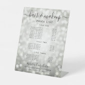 グラムシルバーグリッターライトサロン価格メニュー 台座サイン