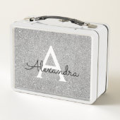 グラムシルバーグリッター&スパークルモノグラム メタルランチボックス (裏面)