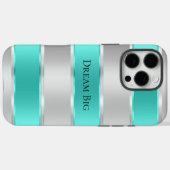 グラムシルバーシックなミントリボン Case-Mate iPhoneケース (裏面 (横))