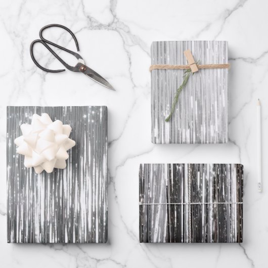 グラムシルバーストライプズ結婚ズ ラッピングペーパーシート (正面)
