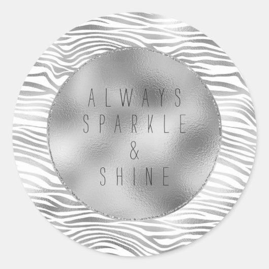 グラムシルバーゼブラプリント ラウンドシール (正面)