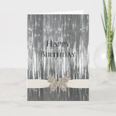 グラムシルバーティンセルジュエリーブバタフライ カード (正面)