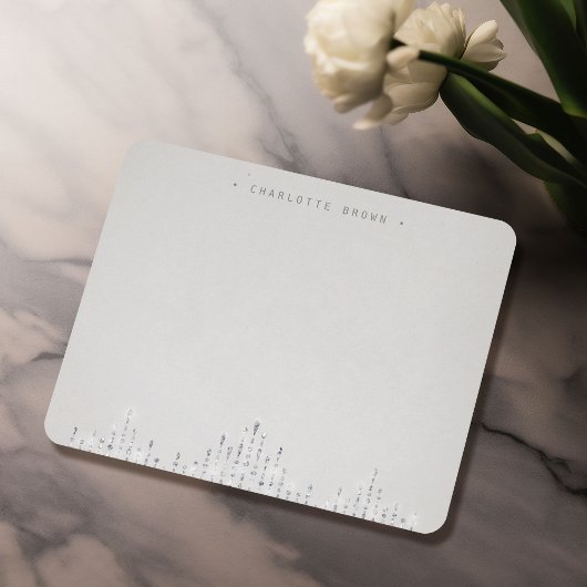 グラムシルバーデコヴィンテージパーソナライズされた具 ノートカード