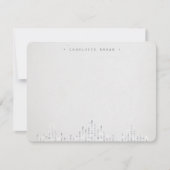 グラムシルバーデコヴィンテージパーソナライズされた具 ノートカード (正面)