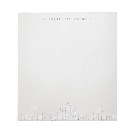 グラムシルバーデコヴィンテージパーソナライズされた具 ノートパッド (正面)