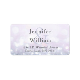 グラムシルバーパステルパープルグリッタースパークル結婚ズ ラベル