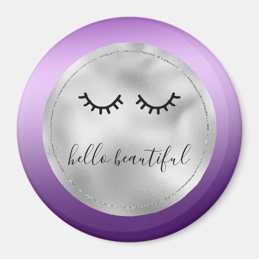 グラムシルバーパープルブラックまつげ マグネット (正面)