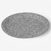 グラムシルバーフェイクグリッター ペーパープレート (アングル)