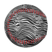 グラムシルバーブラックゼブラ印刷 野球ボール (正面左)