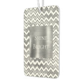 グラムシルバーホワイトジグザグリストライプング カーエアーフレッシュナー (左)