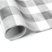 グラムシルバーホワイトバッファロープレイド ラッピングペーパー (ロールコーナー)